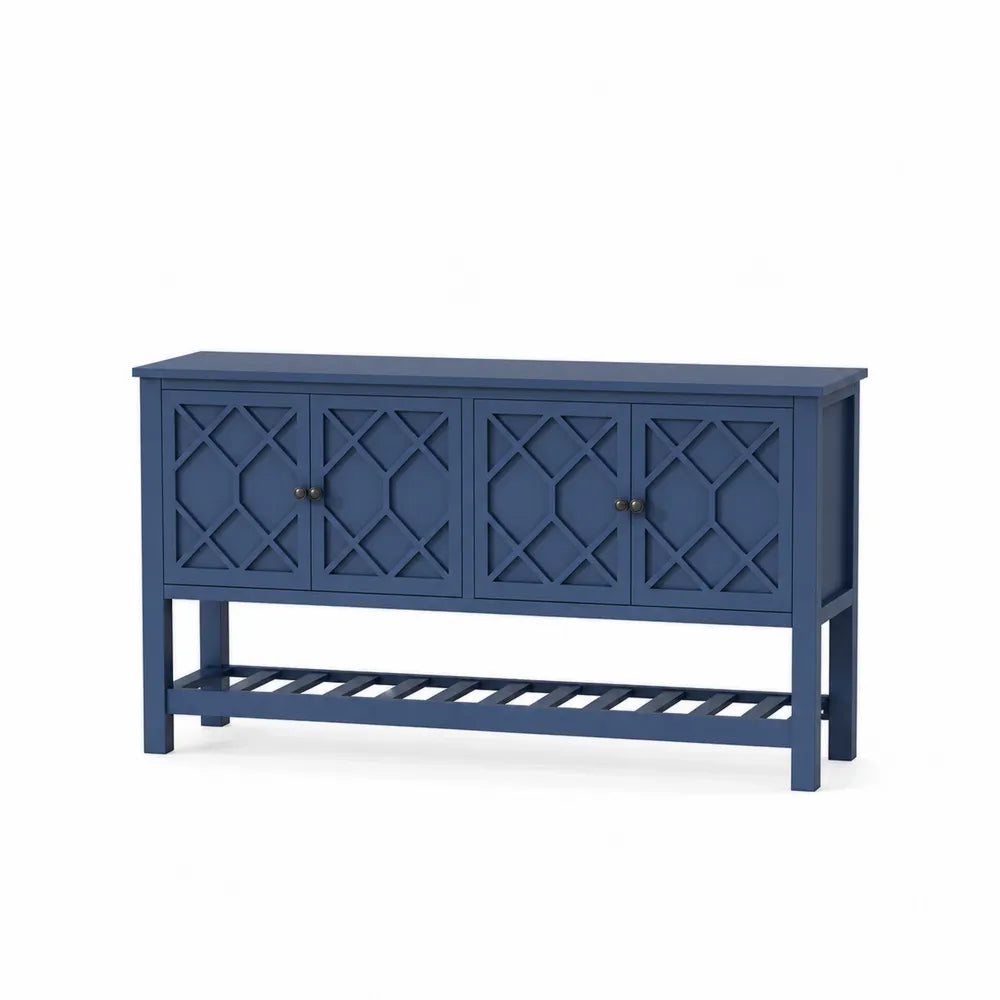 Konsolentisch Holz Blau 12