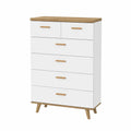 Kommode aus MDF mit Eichenholzbeinen 80 cm