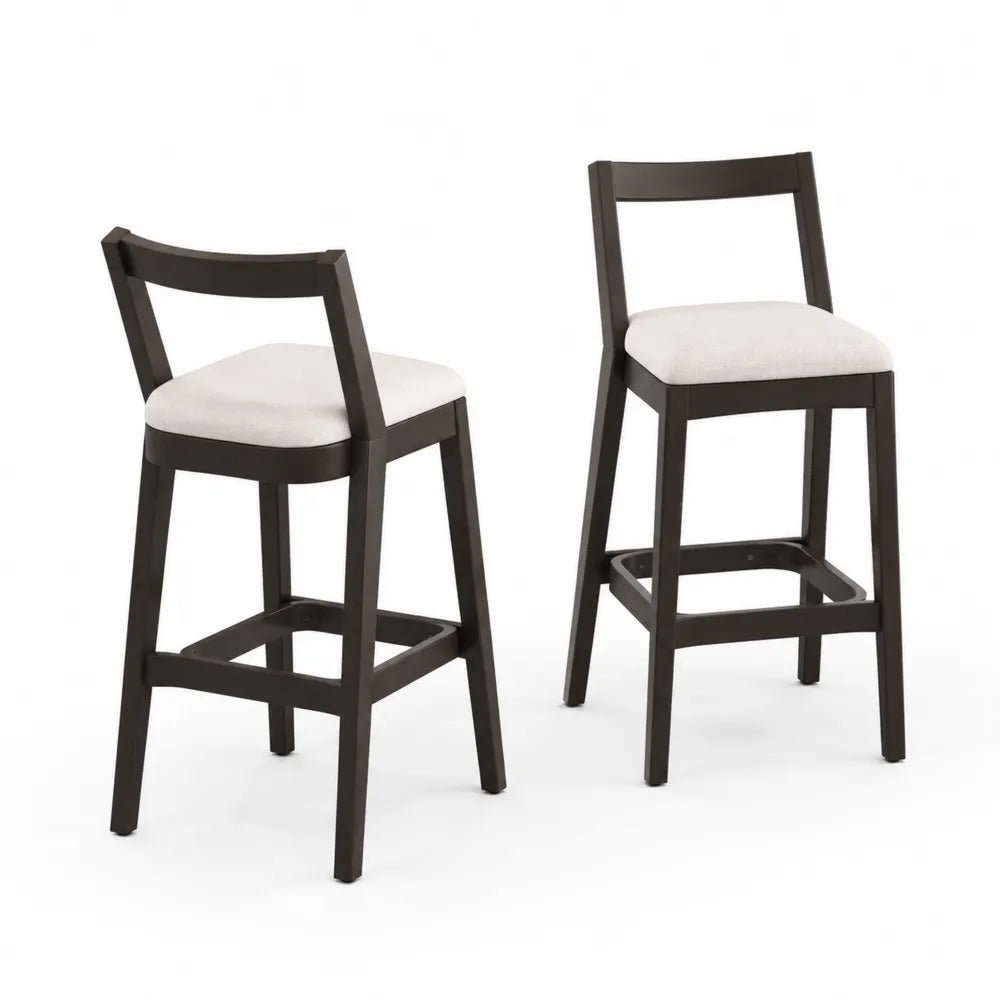 2er-Set Barhocker Stoff Beige A