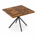 Quadratischer Esstisch Holzoptik Braun mit Metallbeine