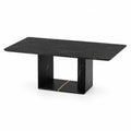 Rechteckiger Tisch aus MDF mit schwarzem Ma