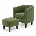 Gr¨¹ner Sessel mit Hocker und