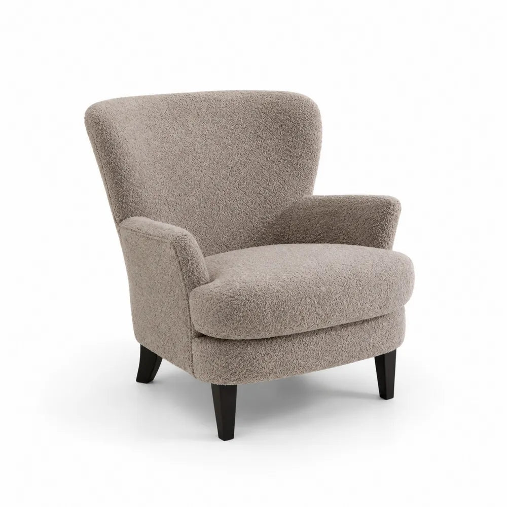 Polstersessel aus Boucl¨¦-Stoff mit